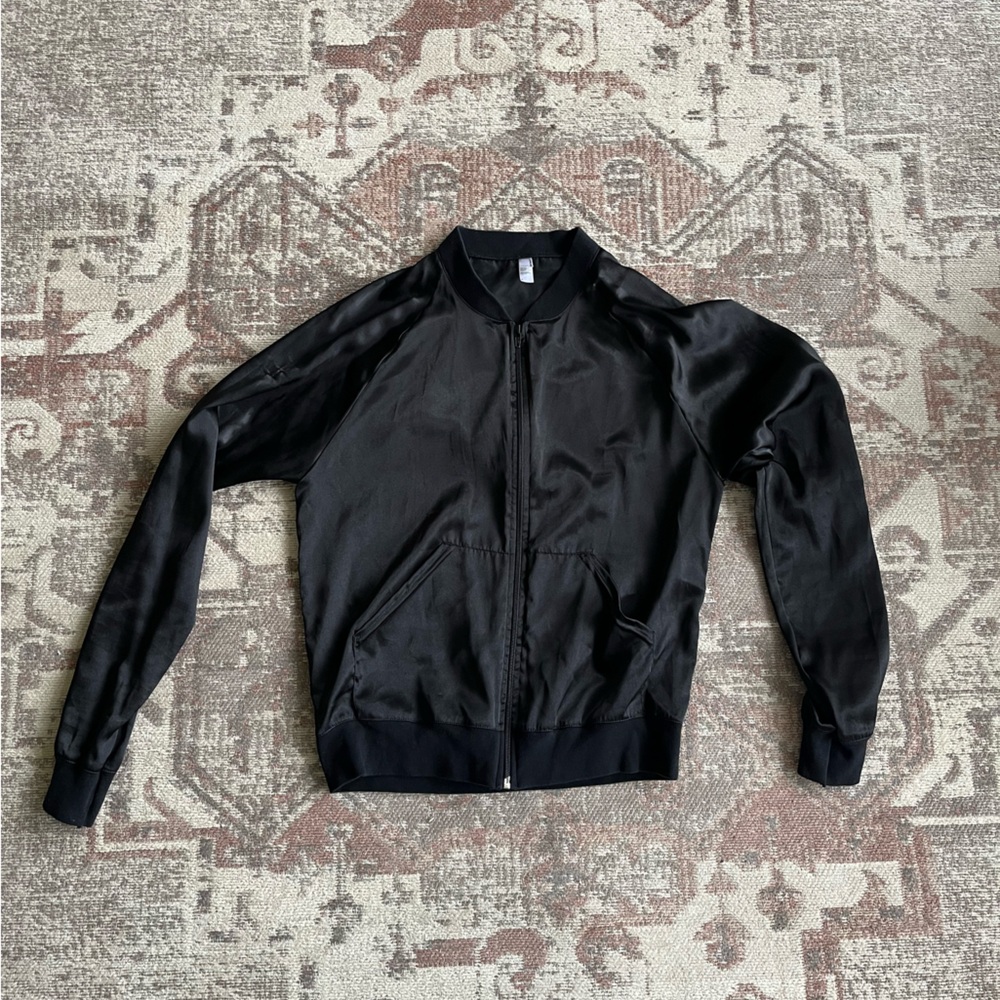 American Apparel Black Bomber Jacket